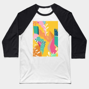 Colourful Abstract Art Baseball T-Shirt